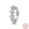Constellation Zircon Hoop Earring Silver Piercing Unique Design Jewelry Unisex Versatile Earring - Image 14