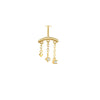1PC Silver Eight-pointed Star CZ Piercing Earring For Women Tassel Chain Stud Earring Party Jewelry - Image 8