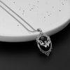 Gothic Ellipse Black Bat Pendant Necklace for Women Punk Halloween Goth Jewellery Gift - Image 5
