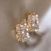 Golden Plated Cubic Zirconia Drop Hoop Earrings for Women Huggies Party Jewelry Gifts - Image 6