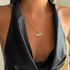 Geometric Pendant Necklace with Clear Stone Accent - Image 6
