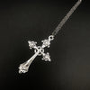 Large Detailed Cross Drill Pendant Jewel Necklace Silver Color Tone Gothic Punk Jewellery Charm Statement Women Gift(Red - Image 6