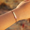 Stainless Steel Personalized Name Bracelet Anniversary Corrosion Drop Rubber Bend Bracelet,A Gift of Love from Parents - Image 3