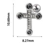 1PC 316L Steel Zircon Corss Cz Barbell Earrings Corss Helix Ear Cartilage Tragus Daith Piercing Body Jewelry 20G - Image 33