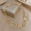 Minimalist Irregular Geometric Gold Color Women's Girls Necklace Link Choker Necklace Charms Party Jewelry Gifts - Image 1