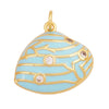 Marine Organism Sea Horse Turtle Fish Conch Shell Starfish Charm Pendant, 8K Gold Plated Zircon Jewelry Finding Supplies - Image 7