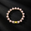 Shiny Heart Zircon Hip Hop Rock Tennis Chain Jewelry Set Bracelet Necklace Combo For Women Men - Image 8