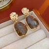 Geometric Resin Drop Earrings in Multiple Colors - Image 5