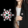 Christmas shiny crystal brooch hollow snowflake star walking stick pin men and women accessories holiday gift - Image 5