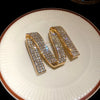 Full Rhinestones M Leter Brooches for Women Men Gold Color Shiny Twisted Geometric Pins Overcoat Suit Badge Accessories Gifts - Image 7