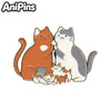 Lovely Animal Pins 10-design Enamel Cat Bird Animal Fish Tiger Metal Brooch Pin For Backpack Clothes Lapel Badge Gifts - Image 6
