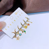 Multicolor Cubic Zircon Fairy Tale Dangle Earrings Set Women Girls Party Gift Jewelry - Image 4