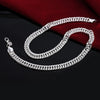 Silver 20/22/24 Inch 6mm/10MM Side Chain Necklace For Woman Man Charm Jewelry Gift - Image 4