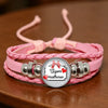 Merci Maitresse French Letter Word Teacher's Day Gift Pink Leather Bracelet with Glass Cabochon Charm Handmade Jewelry for Thank - Image 7
