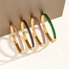 Geometric Zircon Cuff Bracelet For Women Golden Plated Open Bangle Party Wedding Jewelry Gifts - Image 6