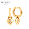 Silver Needle Heart Shape Pendant Hoop Earrings For Women Retro Simple Huggie Earrings Party Jewelry Accessories - Image 8