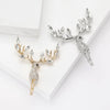Rhinestone Longhorn Elk Brooches for Women Unisex Glass Animal Pins Banquet Party Backpack Gifts Jewelry Accessories - Image 2