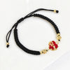 Red/Black Rope Braided Sacred Heart Shaped Crystal Cross Bracelet Classic for Men Women Lucky Religious Jewelry Party Gift - Image 11