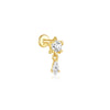 1PC Silver Eight-pointed Star CZ Piercing Earring For Women Tassel Chain Stud Earring Party Jewelry - Image 21