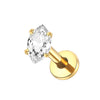 1PC Titanium 16G Square &Round CZ Labret Medusa Monroe Piercing Helix Cartilage Conch Tragus Lobe Stud Earring Jewelry - Image 35