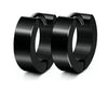 8 Pairs Earrings for Men Steel Mens Black Earrings Multipack Stud Huggie Small Hoop Earrings Set - Image 13