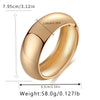 Punk Hip Hop Chunky Metal Bangles Bracelet for Women Smooth Big Round Bangles Jewelry Ladies Wedding Party Birthday Gifts - Image 5