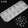 12 Grids Silvery Flat Bottom Rhinestone Nail Charms Shiny Crystal Diamond Sequins for Nails Suitable for Wedding Party Decor - Image 6