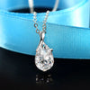 Silver Necklace Angel Tears Crystal Blue Topaz Pendant Necklace for Woman Charm Jewelry Gift - Image 9