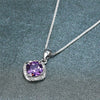 Elegant Cushion Shape Cubic Zirconia Pendant Necklace Silver Color Box Chain Women Accessories Jewelry - Image 5
