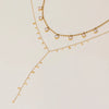 Gold Rhombus Pendant Y Body Chain Necklace Gold Plated Stainless Steel Charm Necklace Jewelry - Image 5