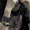 3PCS/Set Black Goth Emo Boho Bracelets For Men Women Punk Gothic Spike Rivets PU Leather Bracelet Bangles Party Jewelry Gift - Image 2