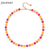 8mm Cubic Zirconia Necklace For Women Round Shape Crsytal Claw Setting Colorful Zircon Chokers Beads Neck Jewelry - Image 1