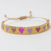 Adjustable Multicolor Heart Bead Bracelet with Woven Pattern - Image 12