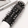 9 Pieces Of Women's Pu Leather Gothic Punk Style Studded Bracelet, Rock Men's And Women's Bracelet, Hip-Hop Party Costume - Image 5