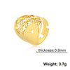 Eueavan Flower of Life Ring Stainless Steel Sacred Geometry Archangel Metatron Ring Adjustable Amulet Jewelry Gift - Image 33