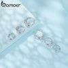 White Gold Plated Hoop Earrings Chunky Earring with Silver Ear Buckles Punk Women Ear Jewelry - Image 4
