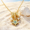 Boho Multi Shape Blue Mixed Zircon Stainless Steel Heart Star Four Leaf Flower Pendant Necklace for Women Beach Vacation Jewelry - Image 8
