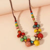 Colorful Handmade Ceramic Necklace Multilayer Adjustable Boho Bohemian Colored Choker Ethnic Style Beaded Jewelry Niche Design - Image 4