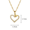 Heart Stainless Steel Zirconia Necklaces For Women Girls Love Gold Color Metal Necklace Party Birthday Daily Jewelry - Image 6