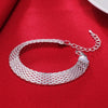 Silver-Tone Net Chain Jewelry Set with Necklace or Bracelet Options - Image 5