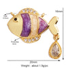 Fish Monta Ray Marine Organism Sea Conch Shell Nautil Coral Branch Charm Pendant,Gold Plated Zircon Jewelry Finding Supplies - Image 7