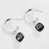 Minimalist Sparkling Black Rhinestone Drop Earrings Women Geometric Pendant Earrings Jewelry Gifts - Image 8