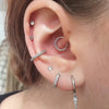 2PC Stainless Steel Flat Studs Lip Stud Earrings for Women Men Jewelry Ear Cuffs Flat Piercing Earring for Teens 16G - Image 3