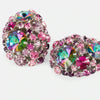 Stonefans New Exaggerated Colorful Crystal Earrings Aesthetic Jewelry Christmas Gifts Rhinestone Large Square Earrings for Women