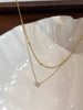 Double-Layer Chain Necklace with Geometric Pendant Options - Image 6