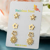 4Pairs Geometric Stainless Steel Heart Star Earring Moon Cross Ear Jewelry Set Girls Simple Classic Earrings Gifts Accessories - Image 24