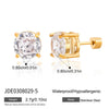 Round Heart Water Drop Oval Zircon Stud Earrings For Women Gold Plated Stainless Steel Earrings Jewelry - Image 9