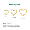 Statement 12/14/16mm Love Heart Sharp Hoop Earrings for Women Stackable Simple Cute Gold Color Buckle Earring Jewelry Gift - Image 3