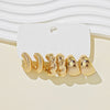 6 24pcs Selling Large Water Drop Tear Drop Dangle Large C shaped Twist Wide C Hoop Earrings Set Women Daily Ver - Image 3