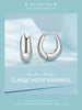Gold Plated Silver Post Glossy Hoop Earrings, High Polished Statement Jewelry for Women - Image 21